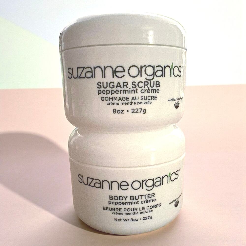 Suzanne Somers  Peppermint Creme Sugar Scrub and Body Butter NEW